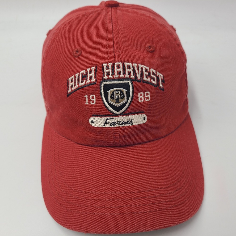Rich Harvest Farms Hat Adjustable Ahead Red White Golf Course Country Club Men